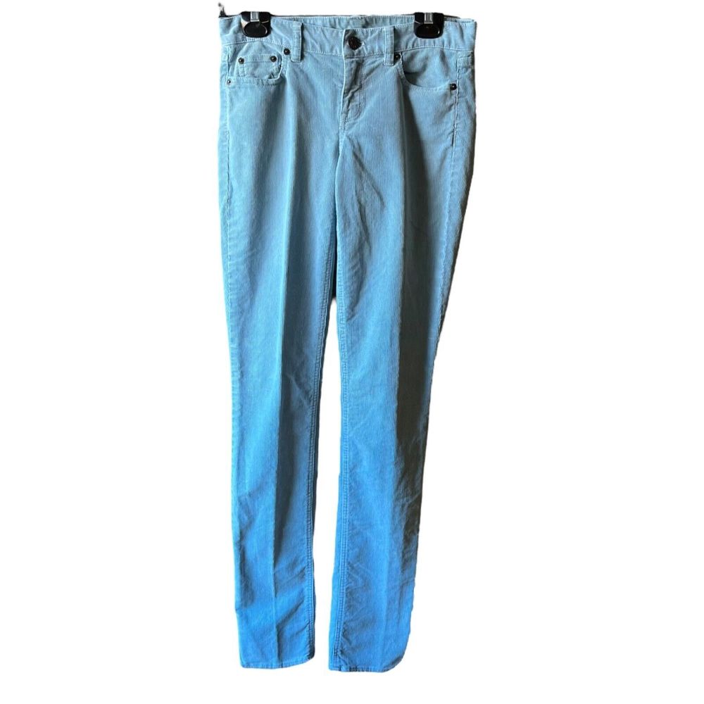 J.Crew Women's Baby Blue Pants Size 26T City Fit Skinny Corduroy